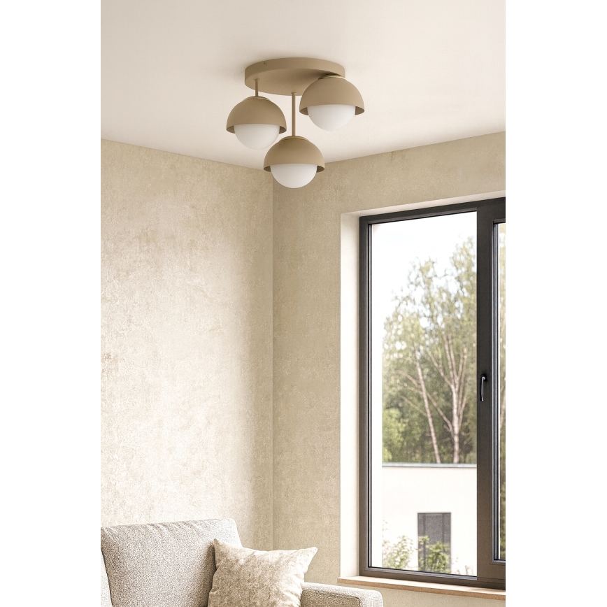 Brilagi - Προσκολλητός πολυέλαιος COSMO 3xE27/60W/230V μπεζ/χρυσό