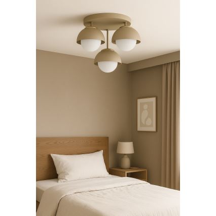 Brilagi - Προσκολλητός πολυέλαιος COSMO 3xE27/60W/230V μπεζ/χρυσό