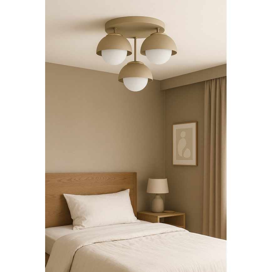 Brilagi - Προσκολλητός πολυέλαιος COSMO 3xE27/60W/230V μπεζ/χρυσό