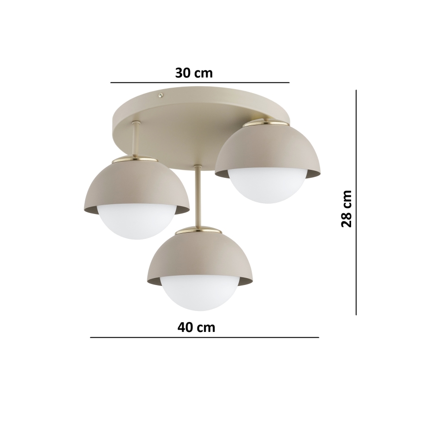 Brilagi - Προσκολλητός πολυέλαιος COSMO 3xE27/60W/230V μπεζ/χρυσό