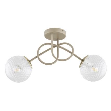 Brilagi - Προσκολλητός πολυέλαιος οροφής STELLA 2xE27/60W/230V μπεζ/χρυσό