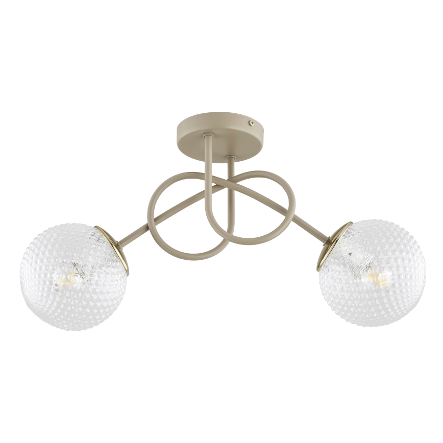 Brilagi - Προσκολλητός πολυέλαιος οροφής STELLA 2xE27/60W/230V μπεζ/χρυσό