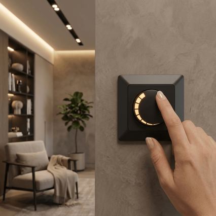 BRILAGI - Περιστροφικός ροοστάτης με πλαίσιο 110W/230V, μαύρο