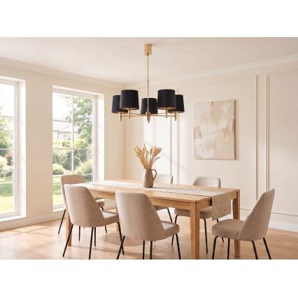 Brilagi - Πολύφωτο σε ράβδο MONTE 5xE27/60W/230V μαύρο/χρυσό