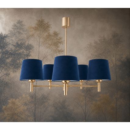 Brilagi - Πολύφωτο σε ράβδο MONTE 5xE27/60W/230V μπλε/χρυσό