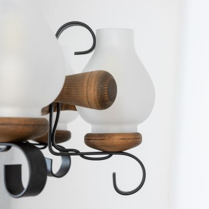 Brilagi - Πολύφωτο με αλυσίδα TIMONA 8xE14/40W/230V, διάμ. 70 cm, οξιά