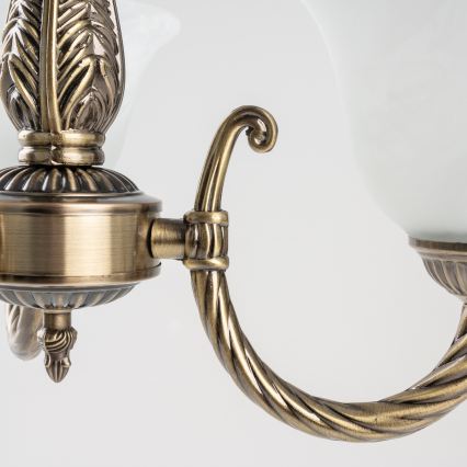 BRILAGI - Πολυέλαιος CLASSIC με αλυσίδα 3xE14/10W/230V από ορείχαλκο