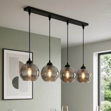 Brilagi - Πολυέλαιος σε καλώδιο DIOR 4xE27/60W/230V μαύρο/καπνιστό γκρι