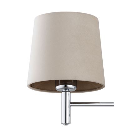 BRILAGI - Πολυέλαιος σε ράβδο MONTE 3xE27/60W/230V μπεζ/γυαλιστερό χρώμιο