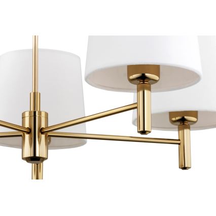 Brilagi - Πολυέλαιος σε ράβδο MONTE 5xE27/15W/230V κρεμ/χρυσό