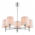 Brilagi - Πολυέλαιος σε ράβδο MONTE 5xE27/15W/230V μπεζ/γυαλιστερό χρώμιο