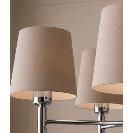 Brilagi - Πολυέλαιος σε ράβδο MONTE 5xE27/60W/230V μπεζ/γυαλιστερό χρώμιο