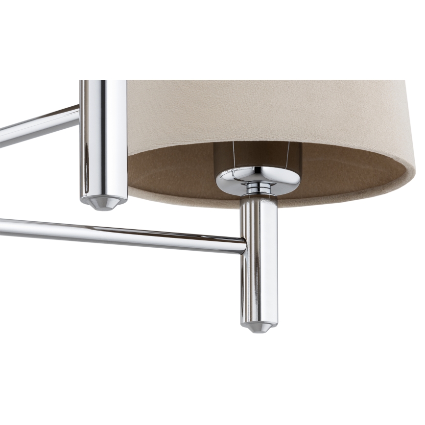 Brilagi - Πολυέλαιος σε ράβδο MONTE 5xE27/60W/230V μπεζ/γυαλιστερό χρώμιο