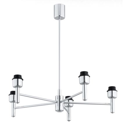 Brilagi - Πολυέλαιος σε ράβδο MONTE 5xE27/60W/230V μπεζ/γυαλιστερό χρώμιο