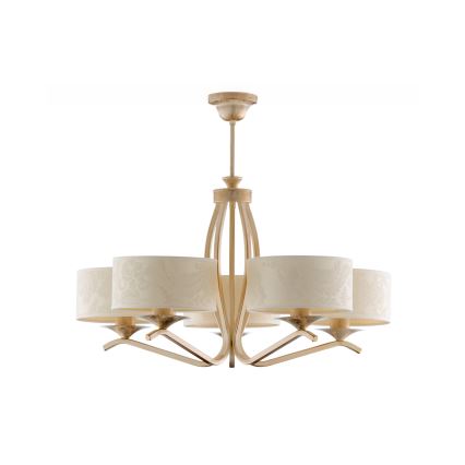 Brilagi - Πολυέλαιος σε ράβδο SAPHIRE 5xE27/15W/230V Ø 66 cm κρεμ/χρυσό/πατίνα