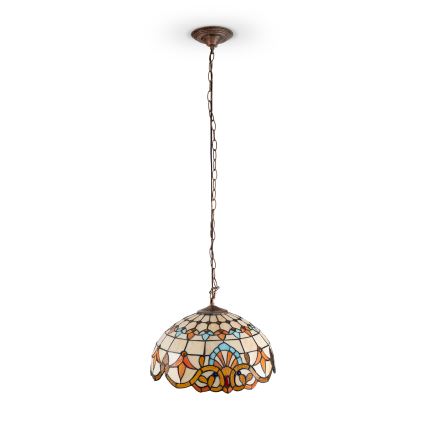 Brilagi - Πολυέλαιος Tiffany βιτρώ με αλυσίδα MIRABELLA 1xE27/60W/230V διάμετρος 40 εκ.