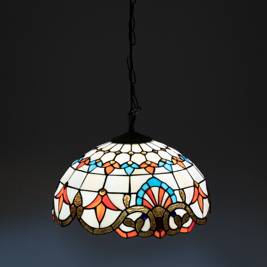 Brilagi - Πολυέλαιος Tiffany βιτρώ με αλυσίδα MIRABELLA 1xE27/60W/230V διάμετρος 40 εκ.