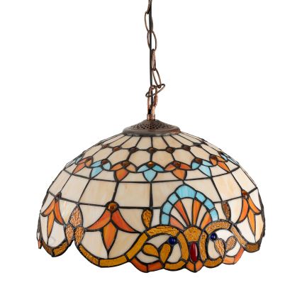 Brilagi - Πολυέλαιος Tiffany βιτρώ με αλυσίδα MIRABELLA 1xE27/60W/230V διάμετρος 40 εκ.