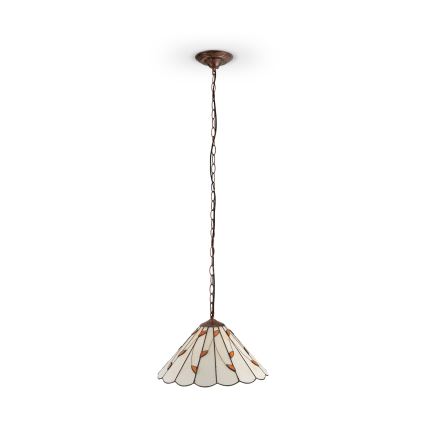 Brilagi - Πολυέλαιος Tiffany με βιτρώ σε αλυσίδα FOLIA 1xE27/60W/230V Ø 40 cm