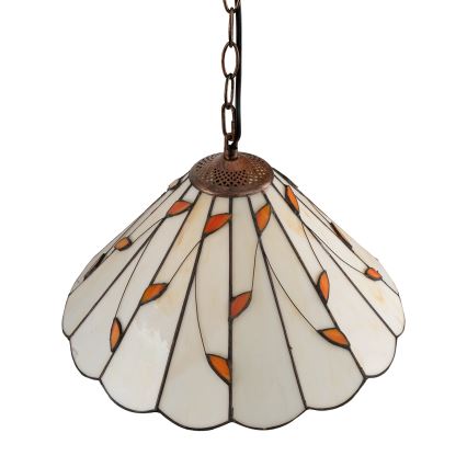 Brilagi - Πολυέλαιος Tiffany με βιτρώ σε αλυσίδα FOLIA 1xE27/60W/230V Ø 40 cm
