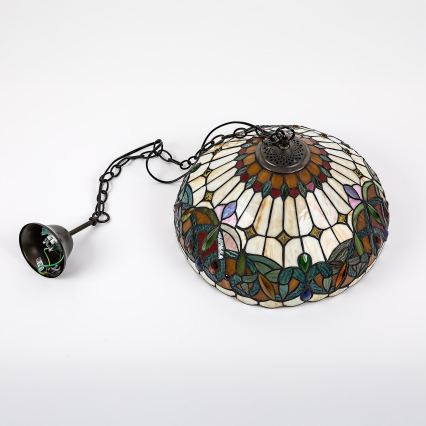 Brilagi - Πολυέλαιος Tiffany με βιτρώ σε αλυσίδα LUISA 2xE27/60W/230V