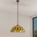 Brilagi - πολυέλαιος Tiffany με βιτρώ σε αλυσίδα MARGARET 2xE27/60W/230V