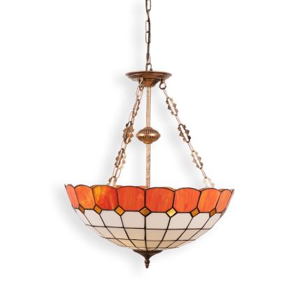 Brilagi - Πολυέλαιος Tiffany με βιτρό σε αλυσίδα SIENNA 3xE27/60W/230V Ø 50 cm