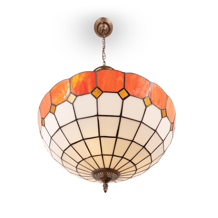 Brilagi - Πολυέλαιος Tiffany με βιτρό σε αλυσίδα SIENNA 3xE27/60W/230V Ø 50 cm