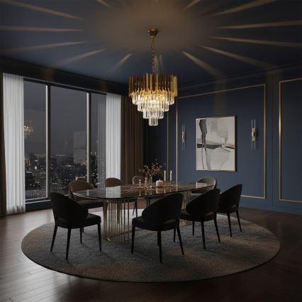 Brilagi - Πολυέλαιος με αλυσίδα CRISTAL 5xE14/40W/230V διάμ. 45 εκ.