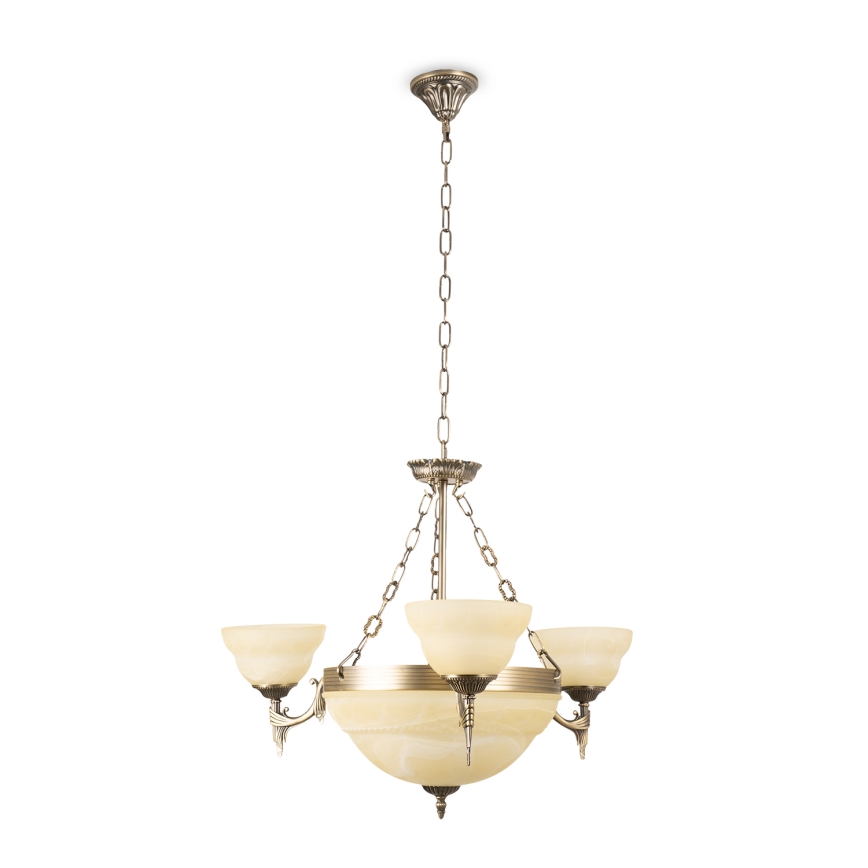 BRILAGI - Πολυέλαιος με αλυσίδα DAHLIA 6xE27/40W/230V Ø 74 cm ορείχαλκος