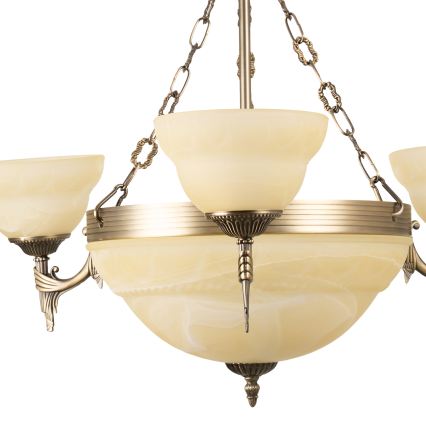 BRILAGI - Πολυέλαιος με αλυσίδα DAHLIA 6xE27/40W/230V Ø 74 cm ορείχαλκος