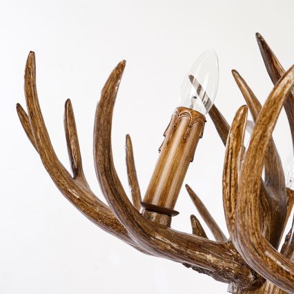 Brilagi - Πολυέλαιος με αλυσίδα DEER 6xE14/10W/230V Ø 102 cm σε σχήμα κέρατων