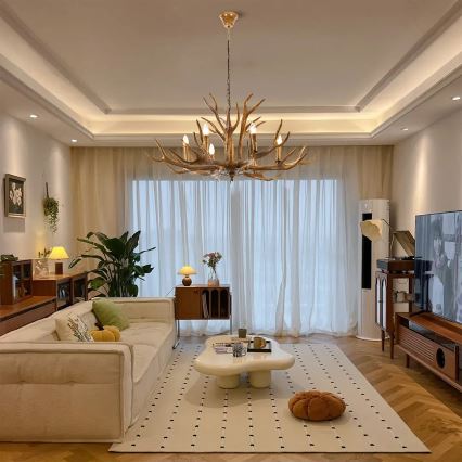 Brilagi - Πολυέλαιος με αλυσίδα DEER 6xE14/10W/230V διάμ. 102 cm