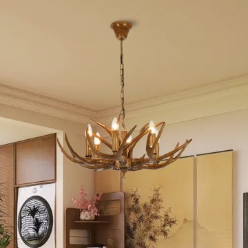 BRILAGI - Πολυέλαιος με αλυσίδα DEER 6xE14/10W/230V, διάμ. 70 cm, σε σχήμα κέρατων