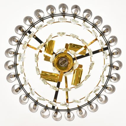 Brilagi - Πολυέλαιος με αλυσίδα ECLIPSE 5xE14/10W/230V διάμ. 38 cm μαύρο/χρυσό