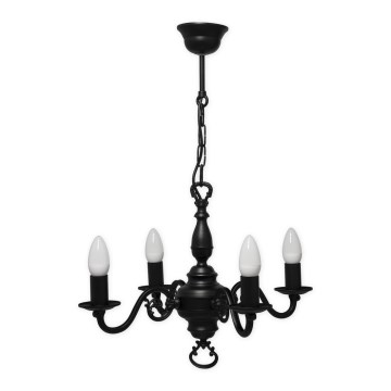 Brilagi - Πολυέλαιος με αλυσίδα IMPERO 4xE14/60W/230V μαύρο