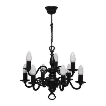 Brilagi - Πολυέλαιος με αλυσίδα IMPERO 9xE14/60W/230V μαύρος