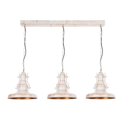 Brilagi - Πολυέλαιος με αλυσίδα PYRONIC 3xE27/40W/230V κρεμ/πατίνα