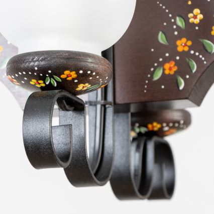 Brilagi - Πολυέλαιος με αλυσίδα QUEEN 2xE14/40W/230V οξιά/γουένγκε