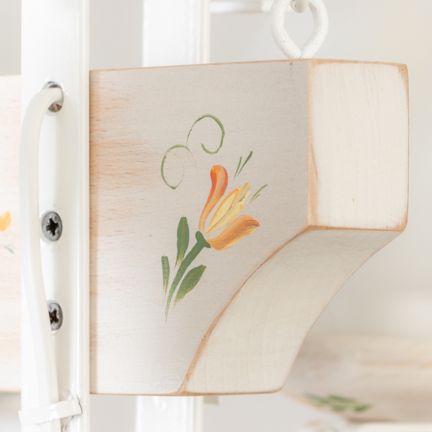 Brilagi - Πολυέλαιος με αλυσίδα QUEEN 4xE14/40W/230V οξιά/κρεμ