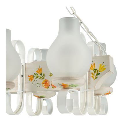 Brilagi - Πολυέλαιος με αλυσίδα QUEEN 4xE14/40W/230V οξιά/κρεμ