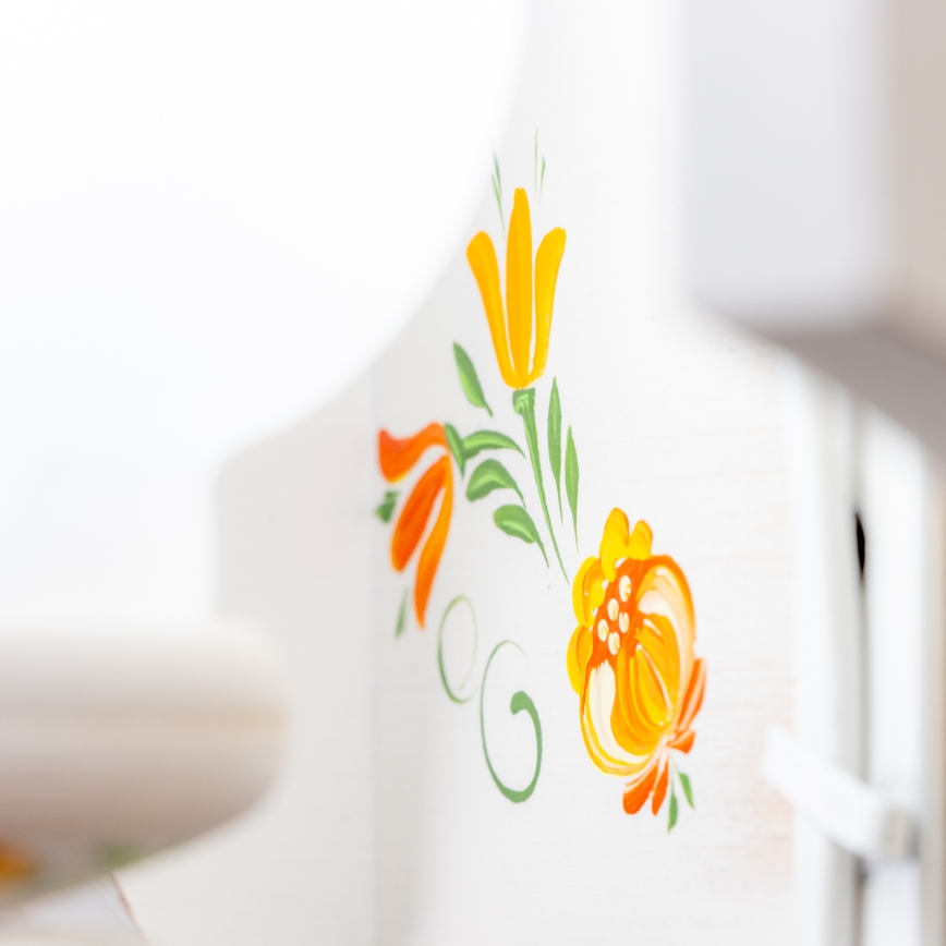 Brilagi - Πολυέλαιος με αλυσίδα QUEEN 4xE14/40W/230V οξιά/κρεμ