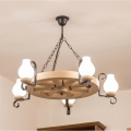 Brilagi - Πολυέλαιος με αλυσίδα ROATA 5xE14/40W/230V δρυς
