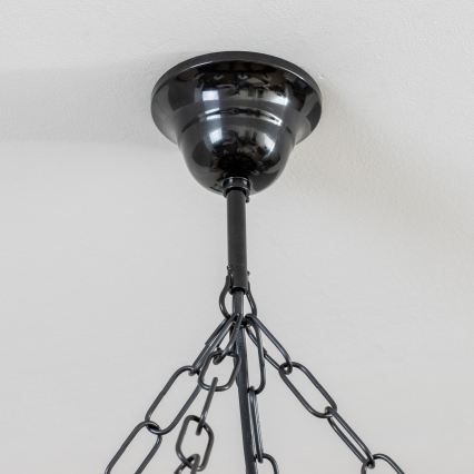 Brilagi - Πολυέλαιος με αλυσίδα ROATA 8xE14/40W/230V Ø 70 εκ. οξιά/καρυδιά