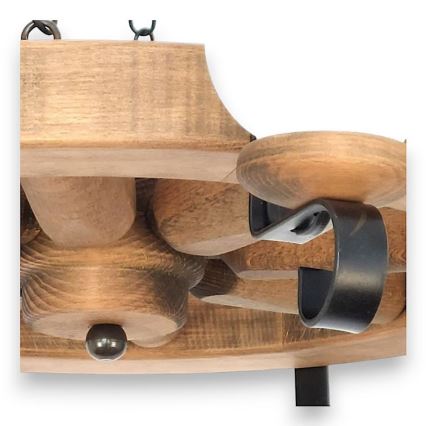 Brilagi - Πολυέλαιος με αλυσίδα ROATA 8xE14/40W/230V διάμ. 70 cm οξιά