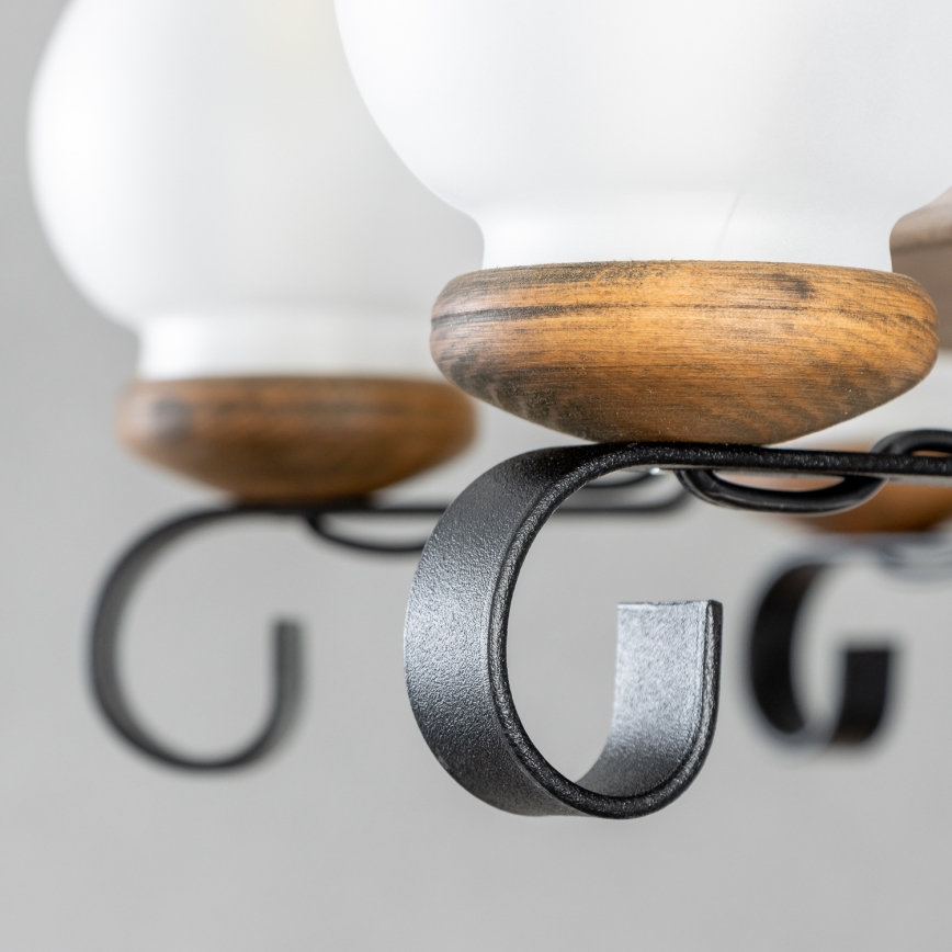 Brilagi - Πολυέλαιος με αλυσίδα ROATA 8xE14/40W/230V διάμ. 70 cm οξιά