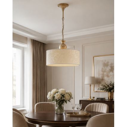 Brilagi - Πολυέλαιος με αλυσίδα SAPHIRE 1xE27/15W/230V κρεμ/χρυσό/πατίνα
