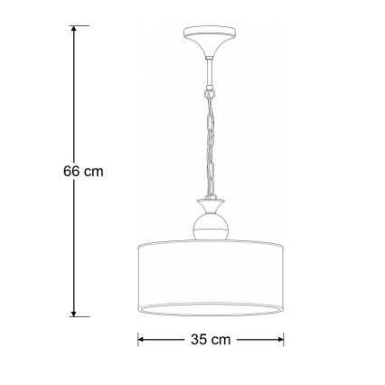 Brilagi - Πολυέλαιος με αλυσίδα SAPHIRE 1xE27/15W/230V κρεμ/χρυσό/πατίνα