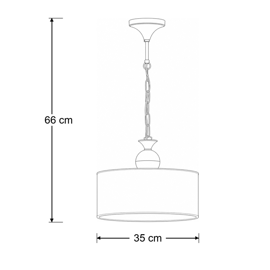 Brilagi - Πολυέλαιος με αλυσίδα SAPHIRE 1xE27/15W/230V κρεμ/χρυσό/πατίνα