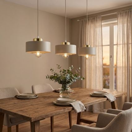 Brilagi - Πολυέλαιος με καλώδιο 3xE27/60W/230V μπεζ/χρυσό